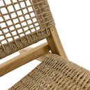 Jamaican Natural Outdoor Folding Lounge Chair with Polystrand Seat