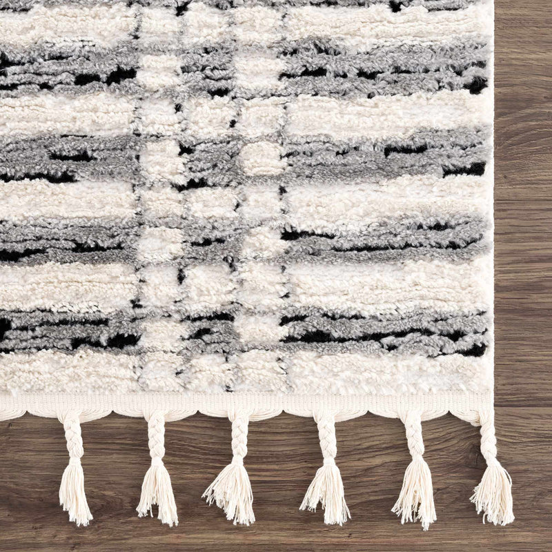 Nava Grid Plush Tassel Rug - Limited Edition