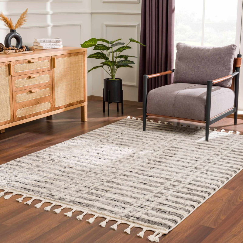 Nava Grid Plush Tassel Rug - Limited Edition