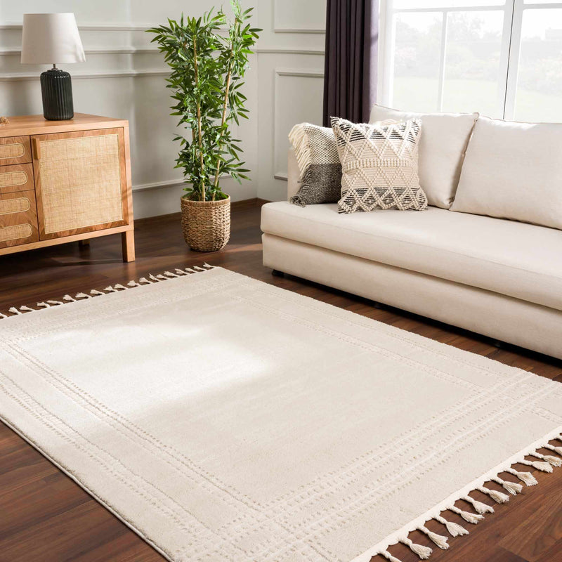 Ryuu Ivory Carved Area Rug