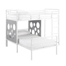 Devan 60" L-Shape Bunk Bed with Cut Out Panels