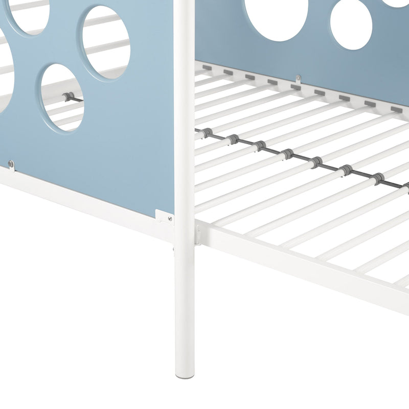 Devan 60" L-Shape Bunk Bed with Cut Out Panels