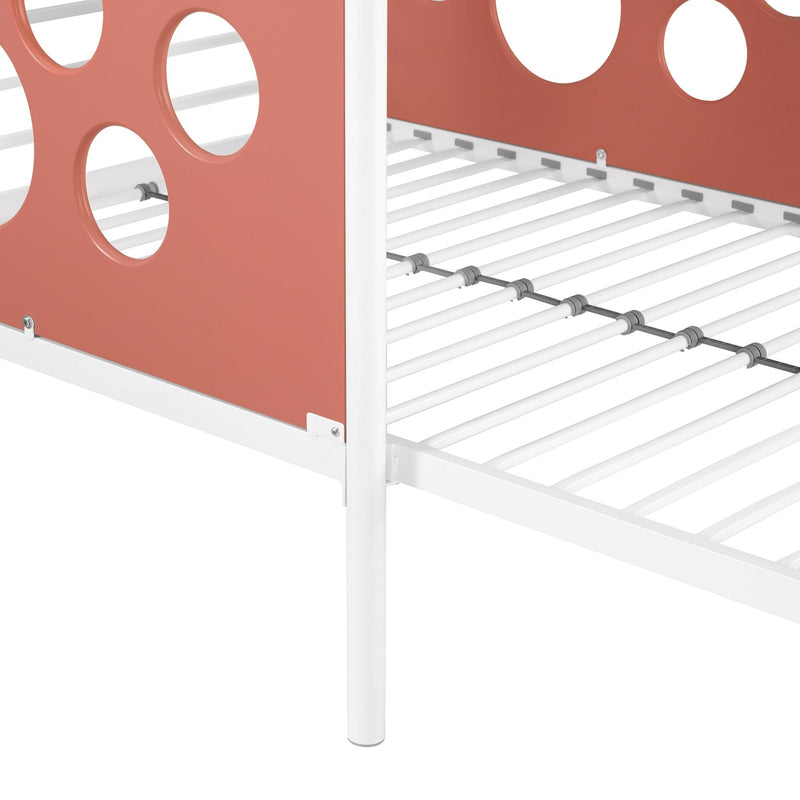 Devan 60" L-Shape Bunk Bed with Cut Out Panels