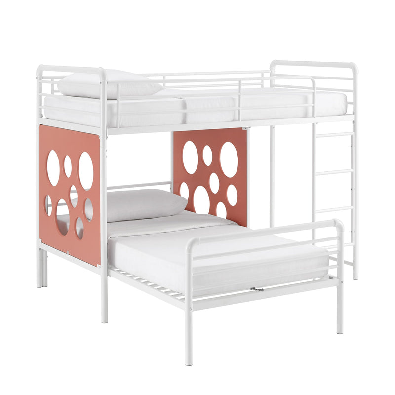 Devan 60" L-Shape Bunk Bed with Cut Out Panels