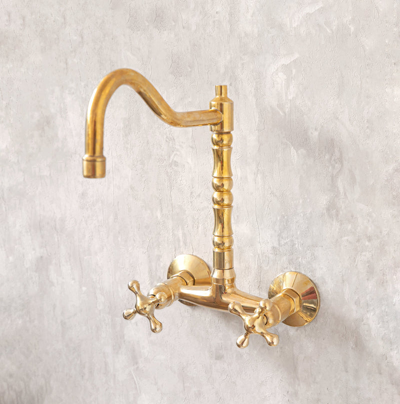 Elegantly Designed Wall-Mounted Brass Faucet - BRASSMA