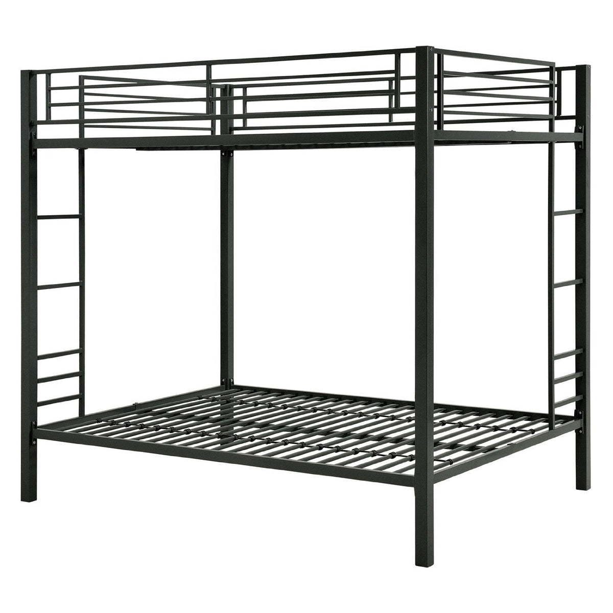 Full over Full size Sturdy Black Metal Bunk Bed, photo 3 of 3