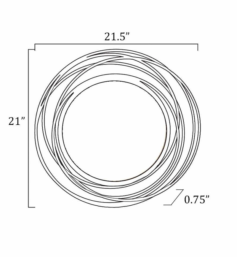 Monamon Round Rattan Mirror