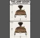 Iron Rustic Industrial Ceiling Light Fixture by The Lamp Goods