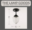 Antique Acorn Glass Ceiling Light with Chain | 6″ by The Lamp Goods