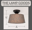 Ornate Copper Farmhouse Ceiling Light | 12" | 4-Bulb Flush Mount by The Lamp Goods
