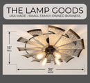 Farmhouse Windmill Ceiling Light | 30" Flush Mount by The Lamp Goods