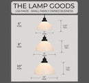 Authentic Antique Milk Glass Pendant Light | 6", 8" and 10" by The Lamp Goods