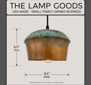Handcrafted Copper Pendant Light | 8.5" | Farmhouse Kitchen Pendant by The Lamp Goods