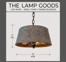 Ornate Copper Farmhouse Chandelier Lighting by The Lamp Goods