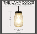 Mason Jar Pendant Light NEW Quart by The Lamp Goods
