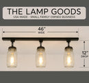 Mason Jar TRACK LIGHTING New Quarts Chain Trio by The Lamp Goods