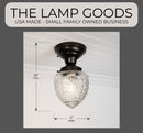 Antique Acorn Glass Flush Mount Ceiling Light | 5" by The Lamp Goods