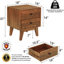 Silvia Solid Wood Nightstand by Megsu