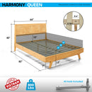 Harmony Solid Wood Bed Frame