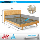 Harmony Solid Wood Bed Frame