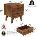 Silvia Solid Wood Nightstand by Megsu