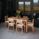 Natural Teak Outdoor Extendable Dining table- 79-118" (8-10 people) by NORDICTEAK.COM
