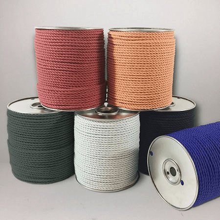 12mm Dip Dyed Cotton 3-Strand-Rope