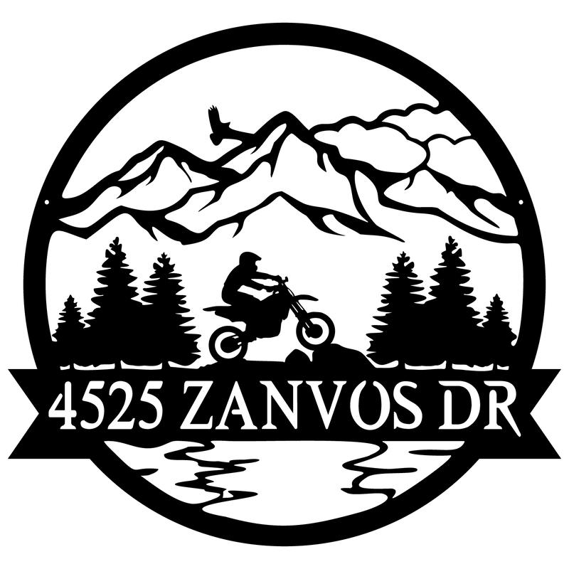 Dirt Bike Outdoor Monogram