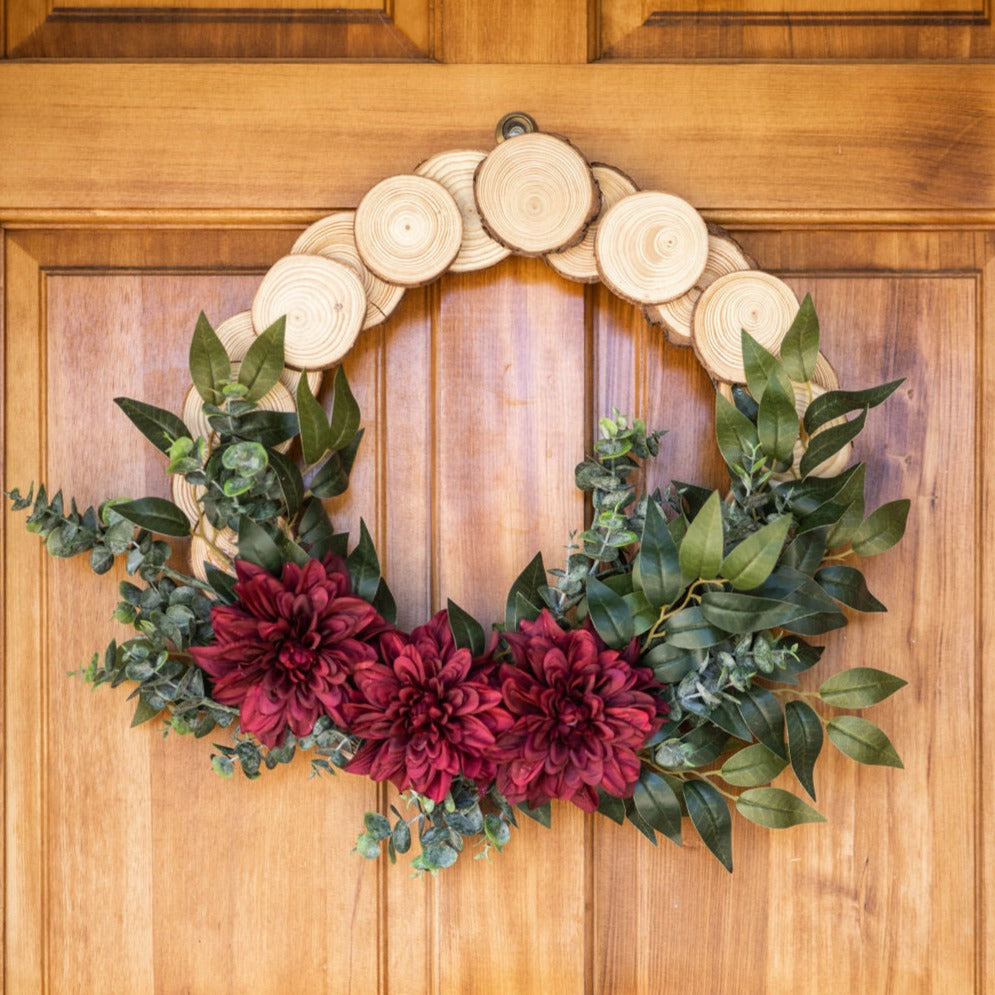 Winter Wood Slice Wreath Kit