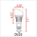 DL02 12V Low Voltage Waterproof LED Outdoor Aluminum Spotlight Directional Lighting by Kings Outdoor Lighting