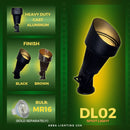 DL02 12V Low Voltage Waterproof LED Outdoor Aluminum Spotlight Directional Lighting