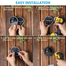 DLA01 6-Pack Black 2.5W Low Voltage 3000K Warm White Integrated  LED Outdoor Half Moon Aluminum Deck Lights Package, 12V LED Step Fence Landscape Lights