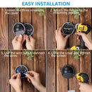 DLA01 12-Pack Black 2.5W Low Voltage 3000K Warm White Integrated LED Outdoor Half Moon Aluminum Deck Lights Package, 12V LED Step Fence Landscape Lights