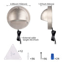 DLA01 12-Pack Satin Nickel 2.5W Low Voltage 3000K Warm White Integrated LED Outdoor Half Moon Aluminum Deck Lights Package, 12V LED Step Fence Landscape Lights