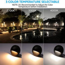 DLA03 12-Pack Black 2.5W 3CCT Low Voltage 3000K Warm White Integrated LED Outdoor Half Moon Aluminum Deck Lights Package, 12V LED Step Fence Landscape Lights