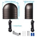 DLA04 12-Pack 5W Low Voltage 5CCT 1800K/2700K/3000K/4000K/5000K Warm White Integrated  LED Outdoor Fence Deck Down Lights Package, 12V LED Step Patio Landscape Lights