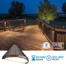 DLA05 8-Pack 5W 5CCT 1800K/2700K/3000K/4000K/5000K Low Voltage Integrated LED Outdoor Fence Deck Down Lights Package, 12V LED Step Patio Landscape Lights
