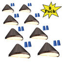 DLA05 8-Pack 5W 5CCT 1800K/2700K/3000K/4000K/5000K Low Voltage Integrated LED Outdoor Fence Deck Down Lights Package, 12V LED Step Patio Landscape Lights