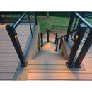DLA06 6-Pack 2W Low Voltage 2700K/3000K Warm White Integrated LED Outdoor Deck Down Lights Package, 12V LED Step Patio Landscape Lights