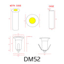 DM52 3W COB LED 12V Low Voltage Stainless Steel In-Ground Landscape Well Lights Waterproof Fixture