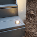 DMB52 1.5W 12V Low Voltage 3000K Warm White Integrated LED Landscape In-ground Brass Waterproof Well Lights Fixture by Kings Outdoor Lighting