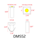 DMS52 3W COB LED 12V Low Voltage Square Top Stainless Steel Waterproof In-Ground Landscape Well Light