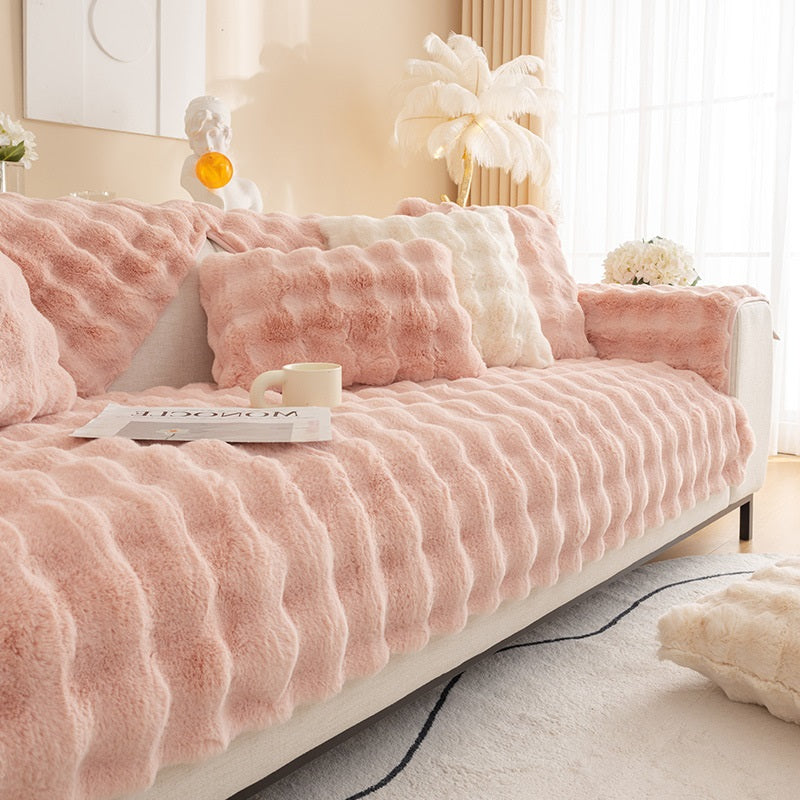 Non-slip Faux Fur Sofa Cover – Super Soft, Fluffy, and Stylish Couch Covers II