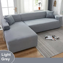 Waterproof Sofa Cover for Living Room - Elastic Solid L Shaped Corner Sofa Cover - Fits 1/2/3/4 Seater Sofa, Couch, Armchair
