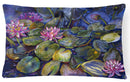 Waterlilies by Neil Drury Decorative Throw Pillow 12x16 Indoor Outdoor Accent Cushion, Fabric Cover with Insert for Sofa, Bed, Porch & Living Room