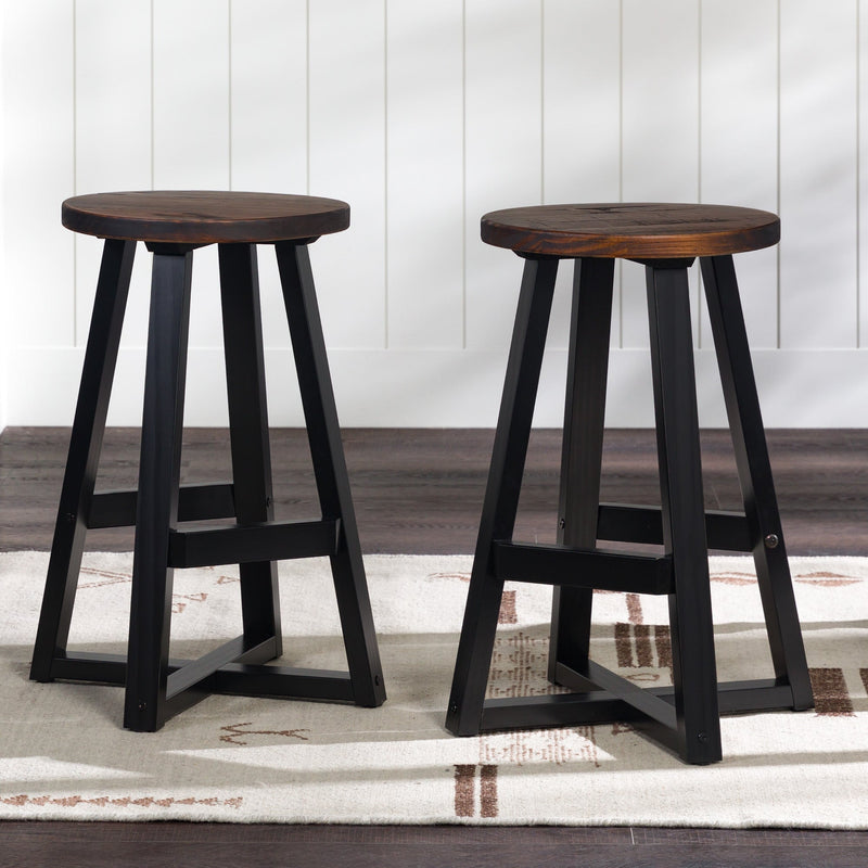 Durango Distressed Wood Bar Stool Set of 2