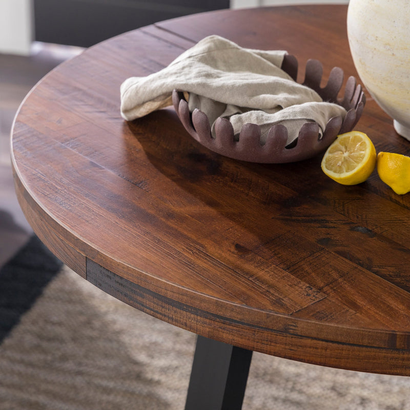 Durango Distressed Wood Round Table