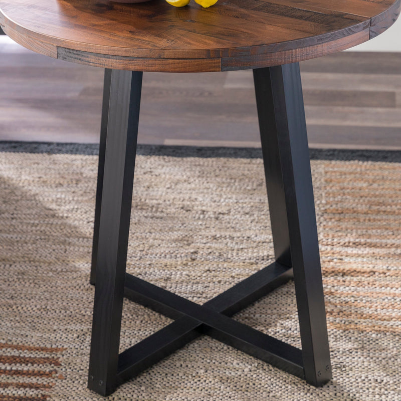 Durango Distressed Wood Round Table