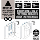 Easy-Lift Twin Murphy Wall Bed in Dark Grey with Two Bookshelves