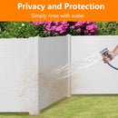 48"W x 48"H Air Conditioner Fence 2 Panels Outdoor Privacy Vinyl Fence Panels, White